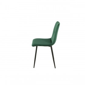 Sedia Romimex Verde Velluto Metallo 45 x 89 x 55 cm