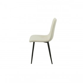 Sedia Romimex Bianco Velluto Metallo 45 x 89 x 55 cm