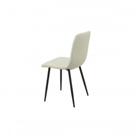 Sedia Romimex Bianco Velluto Metallo 45 x 89 x 55 cm