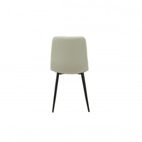 Sedia Romimex Bianco Velluto Metallo 45 x 89 x 55 cm