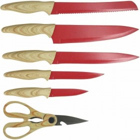 Set di Coltelli Menastyl polipropilene Rosa 6 Pezzi (6 Unità)