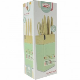 Set di Coltelli Menastyl polipropilene Verde 6 Pezzi (6 Unità)