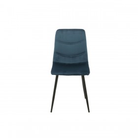 Sedia Romimex Azzurro Velluto Metallo 45 x 89 x 55 cm