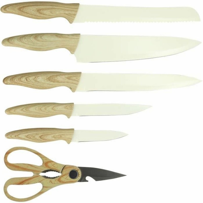 Set di Coltelli Menastyl Crema polipropilene 6 Pezzi (6 Unità)