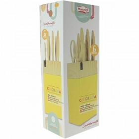 Set di Coltelli Menastyl Giallo polipropilene 6 Pezzi (6 Unità)
