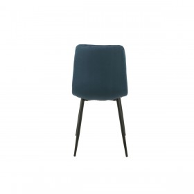 Sedia Romimex Azzurro Velluto Metallo 45 x 89 x 55 cm