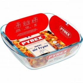 Pirofila da Forno Pyrex Trasparente Vetro Borosilicato Quadrato
