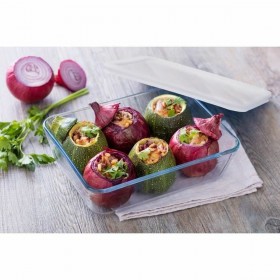 Contenitore per Conservare gli Alimenti Pyrex Bianco Nero Trasparente Clear Rettangolare