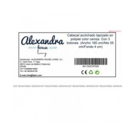 Testiera del Letto Alexandra House Living Cenere 55 x 160 x 4 cm