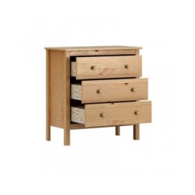 Cassettiera Alexandra House Living Rovere 76 x 81 x 39 cm 3 cassetti