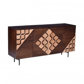 Credenza Romimex Marrone Dorato Legno di mango 40 x 80 x 150 cm