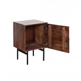 Comodino Romimex Marrone Dorato Legno di mango 30 x 60 x 40 cm
