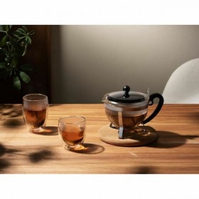 Teiera Bodum Grigio 1 L Vetro Acciaio inossidabile