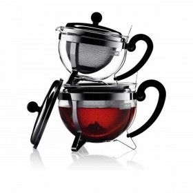 Teiera Bodum Grigio 1 L Vetro Acciaio inossidabile