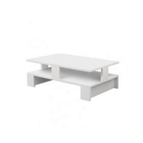 Tavolino da Caffè Alexandra House Living Bianco Legno MDP 80 x 28 x 50 cm Doppia altezza
