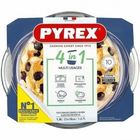 Casseruola con coperchio Pyrex 1,4 L Bianco Trasparente