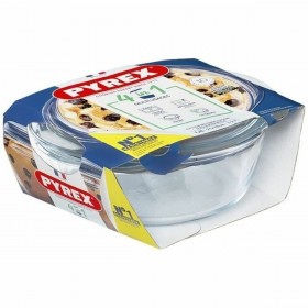 Casseruola con coperchio Pyrex 1,4 L Bianco Trasparente