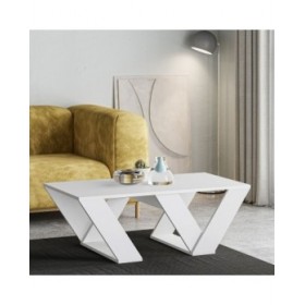 Tavolino da Caffè Alexandra House Living Diagonal Bianco Legno MDP 110 x 40 x 60 cm