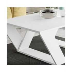 Tavolino da Caffè Alexandra House Living Diagonal Bianco Legno MDP 110 x 40 x 60 cm