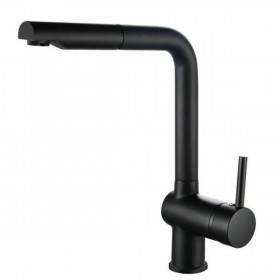 Rubinetto Monocomando Rousseau 4060541 Nero Acciaio inossidabile Ottone Rettangolare