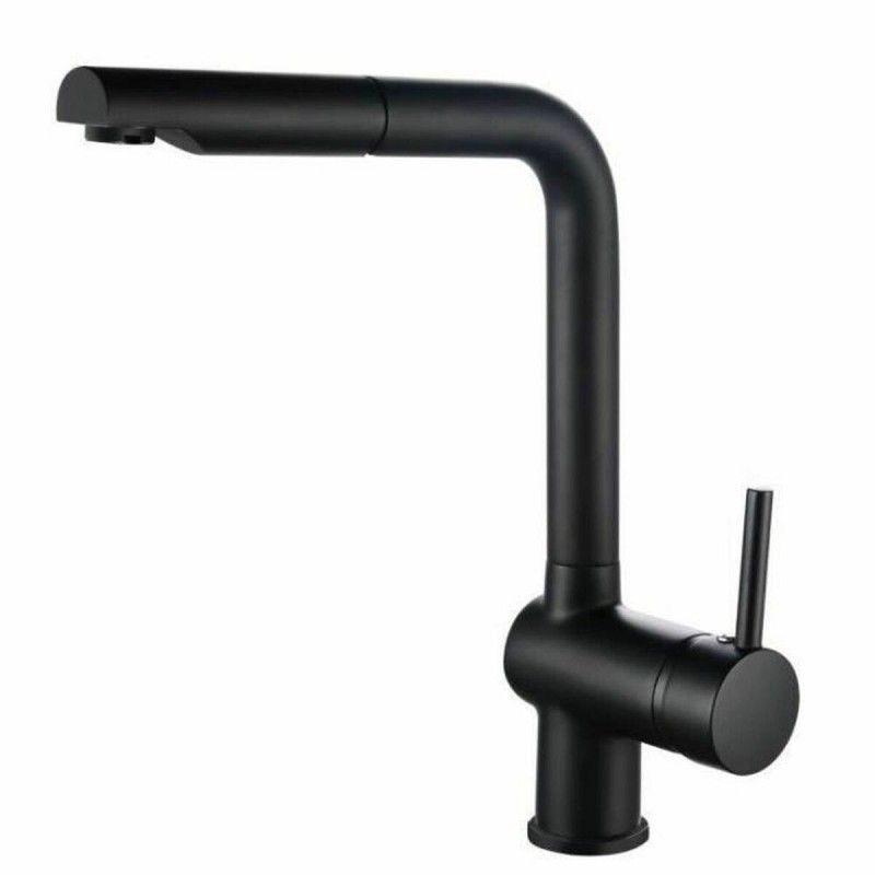 Rubinetto Monocomando Rousseau 4060541 Nero Acciaio inossidabile Ottone Rettangolare