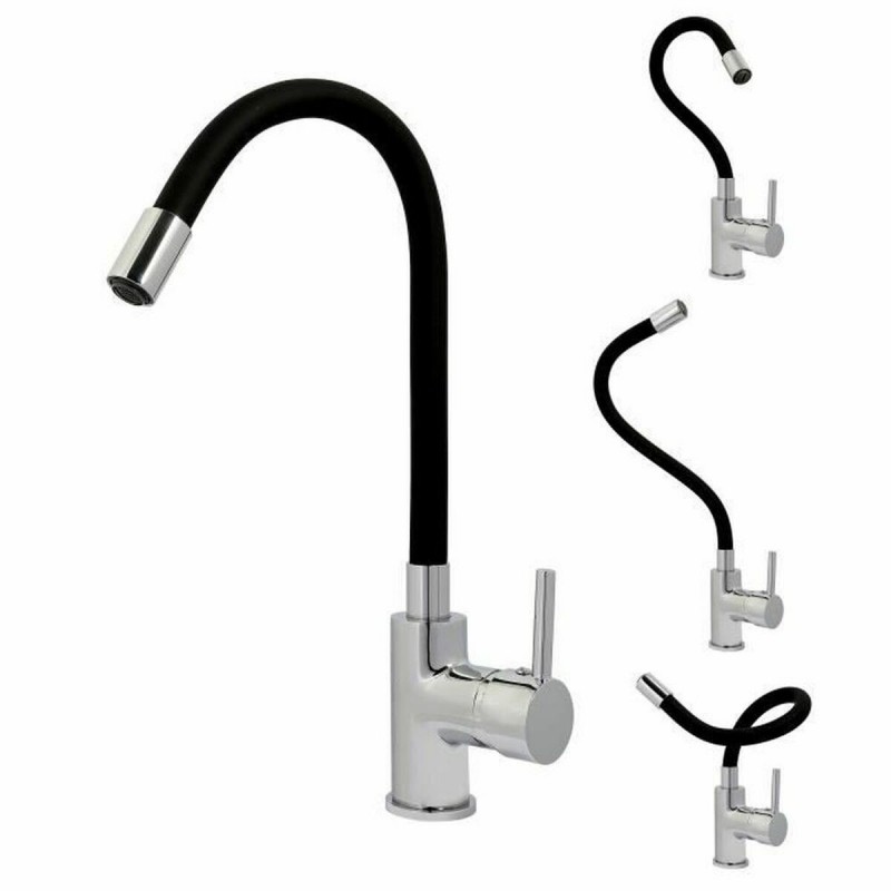 Rubinetto Monocomando Rousseau 4060589 Grigio Nero/Grigio Acciaio inossidabile Ottone