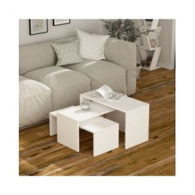 Set di 3 tavoli Alexandra House Living Bianco Legno MDP 32 x 65 x 30 cm 24 x 65 x 30 cm 39 x 65 x 30 cm