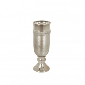 Vaso Romimex Argentato Ceramica 13 x 34 x 13 cm