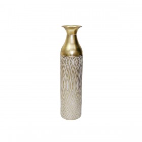 Vaso da pavimento Alexandra House Living Dorato Metallo 15 x 63 x 15 cm
