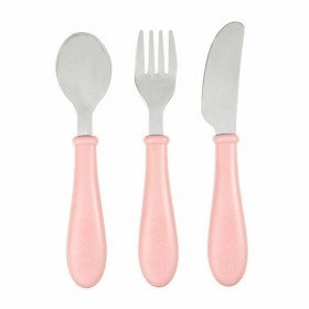Posate Béaba Rosa Acciaio inossidabile 3 Pezzi