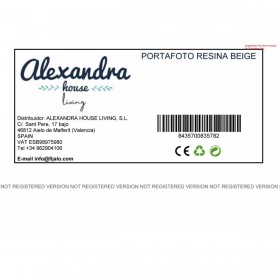 Cornice Portafoto Romimex Beige Resina 2 x 15 x 10 cm