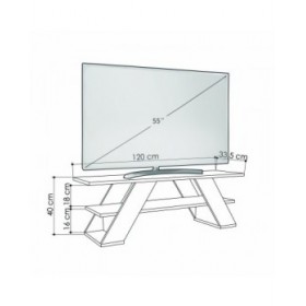 Mobile TV Alexandra House Living Diagonal Marrone 120 x 40 x 33 cm