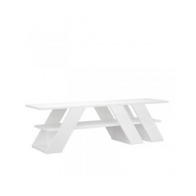 Mobile TV Alexandra House Living Diagonal Bianco 140 x 40 x 34 cm