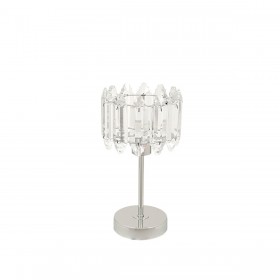 Lampada da tavolo Romimex Argentato Metallo Vetro 13 x 26 x 13 cm E14