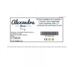 Armadio scarpiera Alexandra House Living Marrone Chiaro 59 x 171 x 35 cm 2 porte 7 Mensole