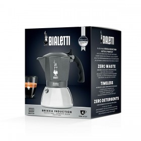 Caffettiera Italiana Bialetti Brikka Argentato Alluminio