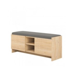 Panca portascarpe Alexandra House Living Marrone Grigio 110 x 43 x 37 cm 2 porte