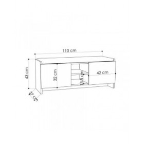 Panca portascarpe Alexandra House Living Marrone Grigio 110 x 43 x 37 cm 2 porte