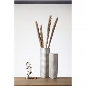 Vaso Romimex Crema Resina 17 x 48 x 11 cm