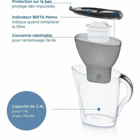 Brocca filtrante Brita Carafe Marella Grafite Plastica 2,4 L