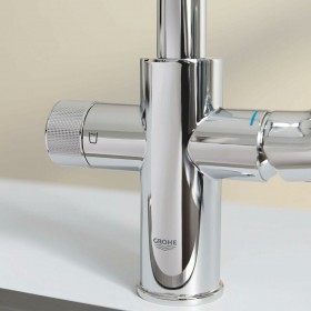 Kitchen Tap Grohe  Blue Pure StartCurve Metallo Forma a C