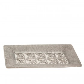 Centrotavola Romimex Argentato Ceramica 31 x 3 x 17 cm