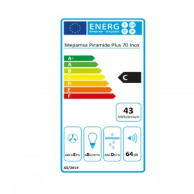Cappa Classica Mepamsa PIRAMIDE PLUS70 70 cm 290 m³/h C Acciaio