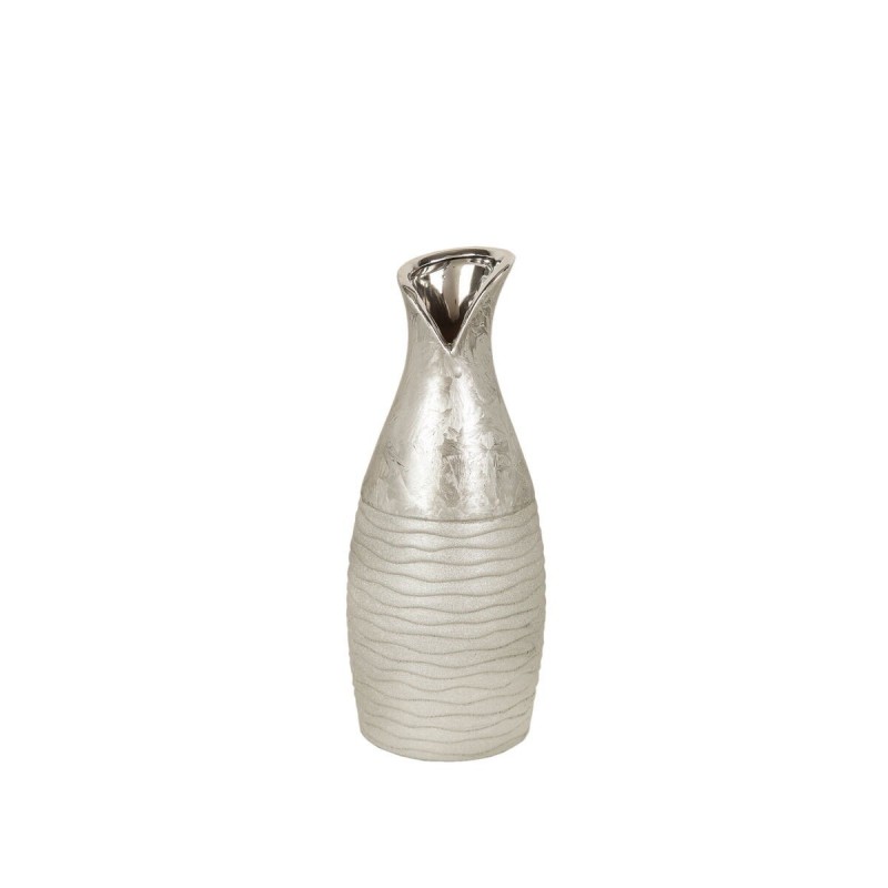 Vaso Romimex Argentato Ceramica 11 x 27 x 11 cm
