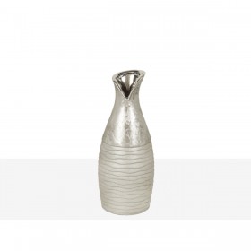 Vaso Romimex Argentato Ceramica 11 x 27 x 11 cm