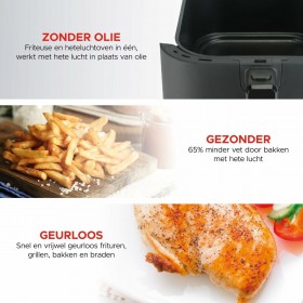 Friggitrice ad Aria Bourgini 184170 Nero 1500 W 5 L