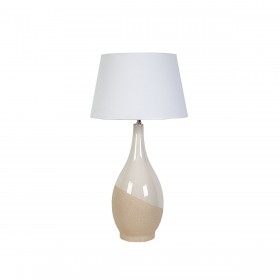 Lampada da tavolo Romimex Bianco Beige Ceramica 20 x 60 x 12 cm