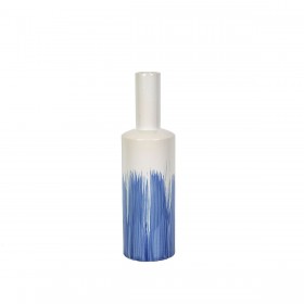 Vaso Romimex Azzurro Bianco Ceramica 13 x 45 x 13 cm