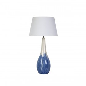 Lampada da tavolo Romimex Azzurro Bianco Ceramica 18 x 60 x 18 cm