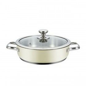 Casseruola con coperchio Haeger PA-24L.009A Beige Ø 24 cm